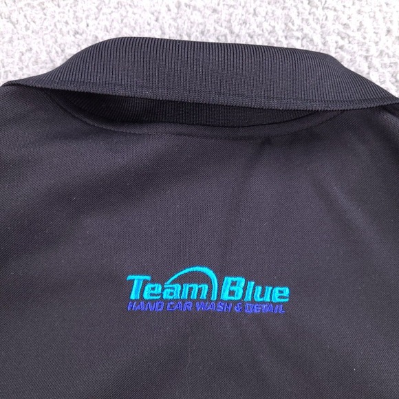 Nike Polo Shirt‎ Men's Medium Black Golf Dri-Fit Team Blue Embroidery - Picture 10 of 14